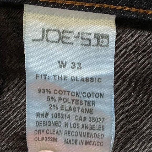 Men’s Joe’s Jeans Bradford Classic Straight Leg Dark Wash Jeans 33 - Picture 8 of 10